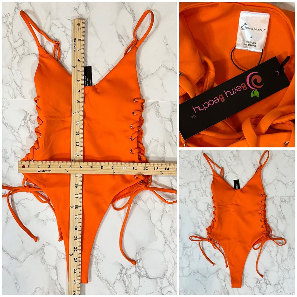 BERRY BEACHY ADELE ONE PIECE- ORANGE M - Picture 14 of 14